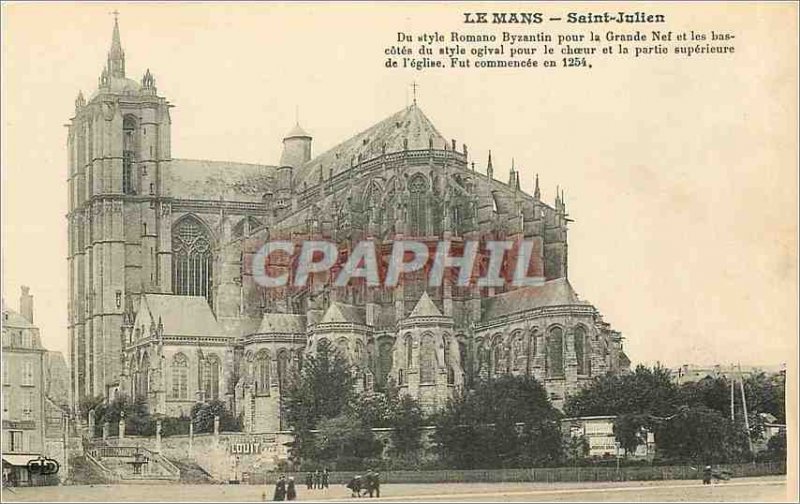 Old Postcard Le Mans Saint Julien