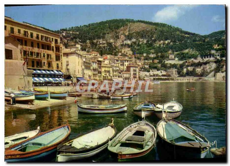 Modern Postcard Villefranche Sur Mer harbor Boats