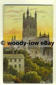 ar0138 - The Cathedral in Gloucester. Artist Arthur.C. Payne -  postcard