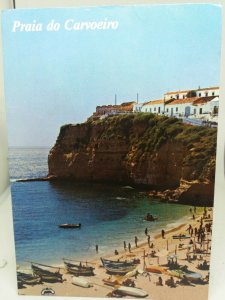 Vintage Postcard Praia do Carvoeiro Algarve Portugal 1979