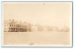 c1920's Drill Grounds Soldiers Quarters US Army Vancouver WA RPPC Photo Postcard 