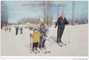 Ski from 3 to 73 age is no limit,  Vacationland Scene Manistique,  Michigan, ...