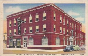 Iowa Denison Hotel Denison On The Lincoln Hiway 1949 Curteich