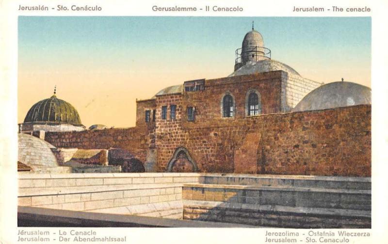 Jerusalem Israel birds eye view showing Le Canacle antique pc Z22504