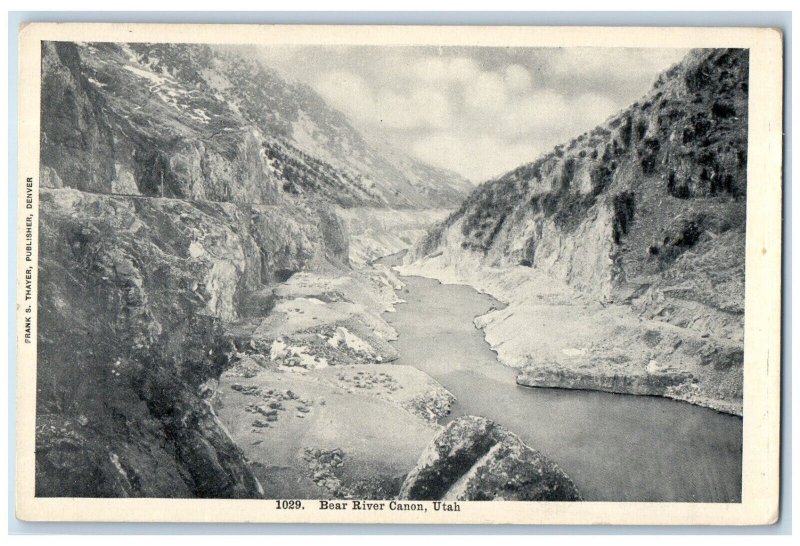 1907 Scene at Bear River Canon Utah UT Antique Unposted Frank Thayer Postcard