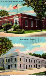 Missouri Neosha Post Office and Sale-Bowman Hospital 1949 Curteich