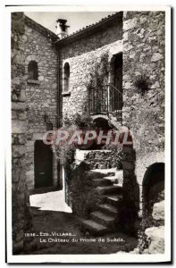 Old Postcard Eze Village Chateau Prince of Sweden