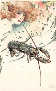 Artist Samuel Schmucker Art Nouveau Postcard