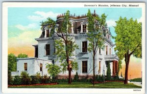 1939 Jefferson City MO Governor's Mansion French Italian Victorian House PC A220
