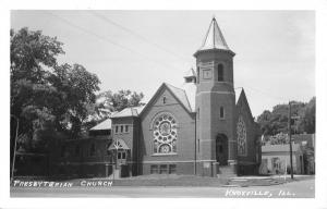 Knoxville Illinois Presbyterian Church Real Photo Antique Postcard K57824