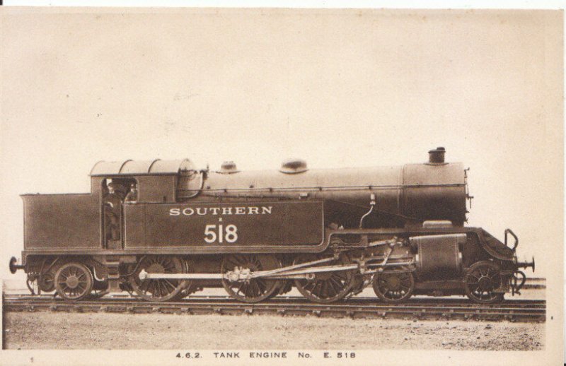 Railway Postcard - Trains - 4.6.2. Tank Engine No. E.518 - Ref 3268A