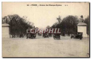 Old Postcard Paris Champs Elysees