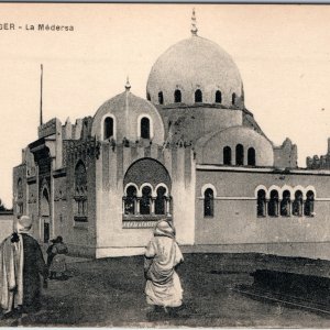 c1910s Algiers Algeria La Médersa Postcard Mosque Domes Islamic Architecture
