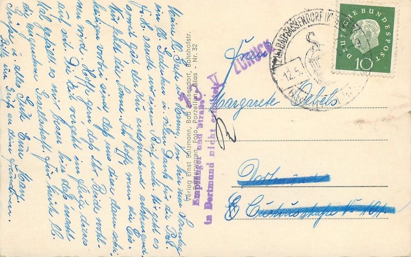 Postcard Germany Bad Sassendorf Kurgarten