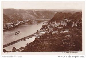 Germany St Goar und Ruine Rheinfels Real Photo