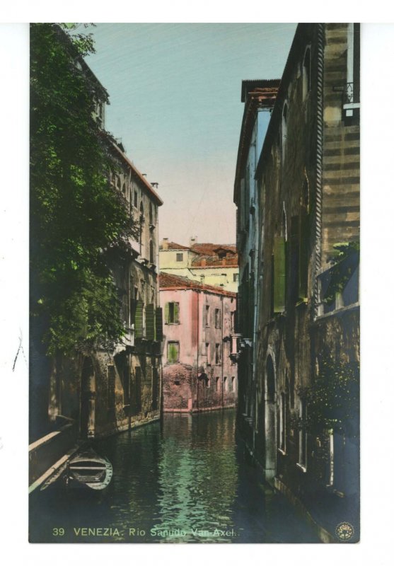 Italy - Venice (Venezia). Healthy River & Van-Axel Palace  RPPC