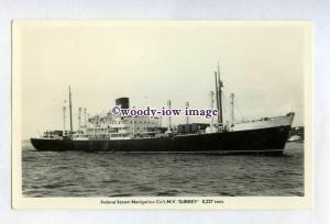 pf8260 - Federal Steam Nav Cargo Ship - Surrey , built 1952 - postcard