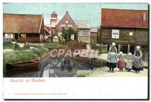 Postcard Old Gezicht Marken Folklore