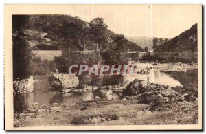 Postcard From The Ancient Ruins Gargilesse Anclen Bridge on the Creuse and th...