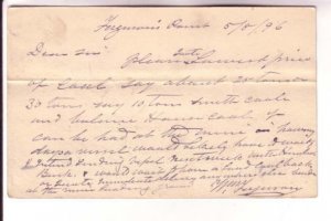 Victoria Postal Stationery, Fergusons Point NB Split Ring, Pictou NS 1896