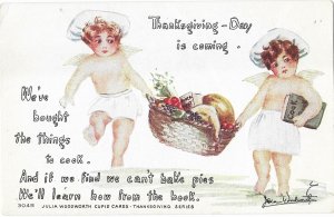Cupids Thanksgiving Brings to us Good Cheer Julia Woodworths Cards
