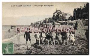 Postcard Old Saint Aubin Sur Mer OF A Intrepides Group