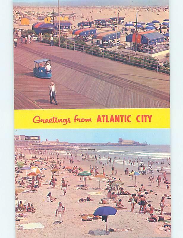 Unused Pre-1980 TWO VIEWS ON CARD Atlantic City New Jersey NJ ho7483