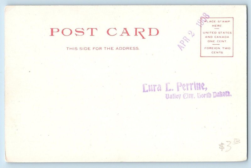 St Augustine Florida FL Postcard Post Office Building Exterior Palm Trees 1908