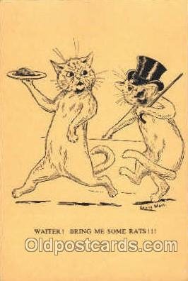 Artist Louis Wain Cat Unused very light wear, light internal indentation towa...