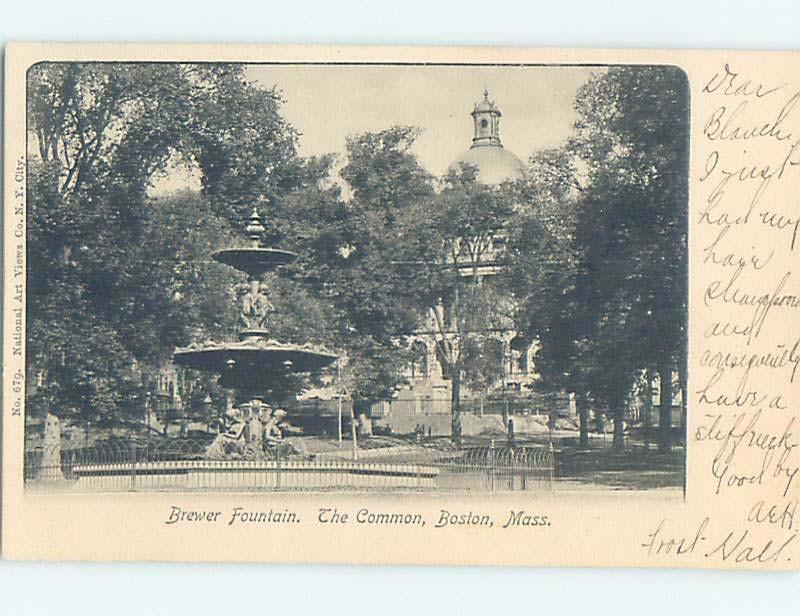 Pre-1907 BREWER FOUNTAIN Boston Massachusetts MA hp9592