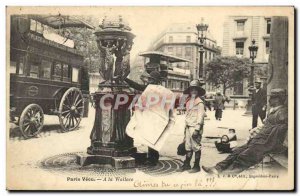 Old Postcard Paris Vecu A Wallace TOP newspaper Marchand