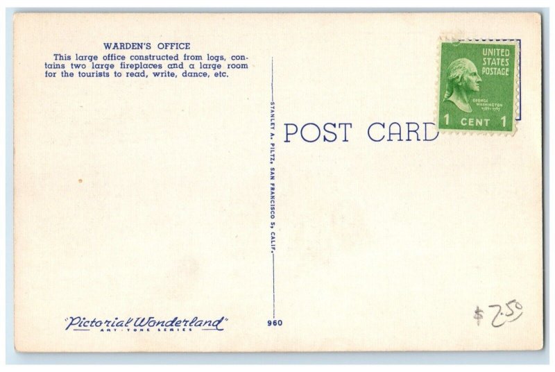 c1940's Administration Building Wardens Office Big Basin California CA Postcard