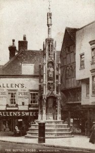 c. 1910 Allen's Sweets The Butter Cross Winchester Englander Postcard P31 