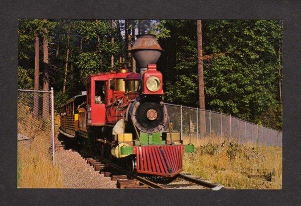 OR Steam Railroad Train Portland Oregon Zoo Zoological Gardens Postcard PC