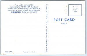 Postcard - The Lady Kingston returning to Kingston Harbor - Kingston, Canada