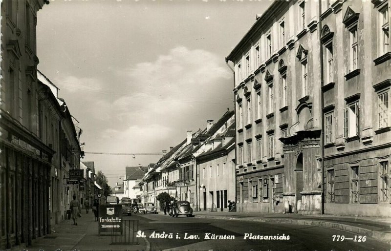 austria, SANKT ANDRÄ, Lavanttal, Kärnten, Car V.W. Beetle (1960s) RPPC