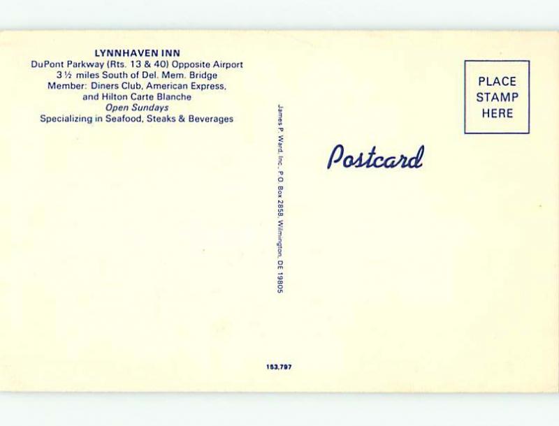 Unused Pre-1980 LYNNHAVEN INN MOTEL New Castle Delaware DE s2432