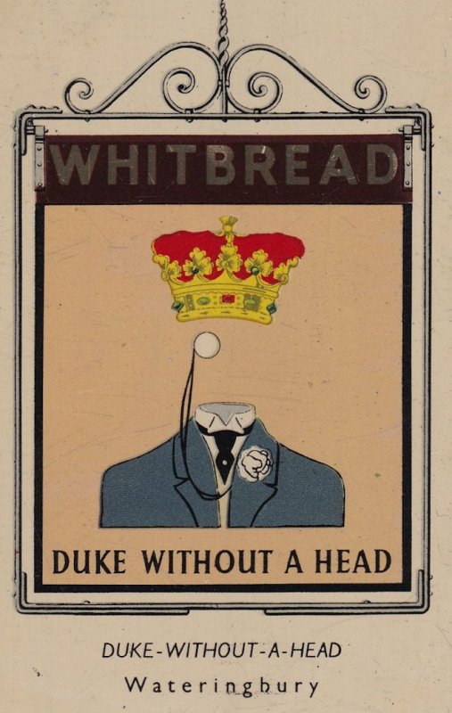 Duke Without A Head Wateringbury Maidstone Kent Metal Pub Sign Advertising Ep...