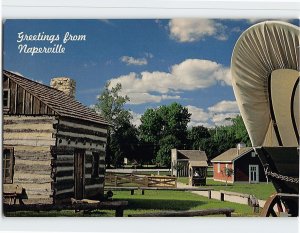 Postcard Naper Settlement Greetings from Napersville Illinois USA