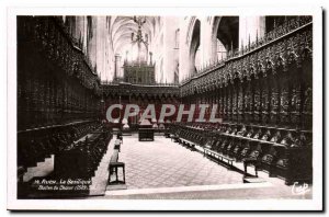 Old Postcard Auch Basilica Choir Stalls