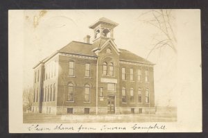 RPPC CENTER POINT IOWA HIGH SCHOOL BUILDING 1908 VINTAGE REAL PHOTO POSTCARD