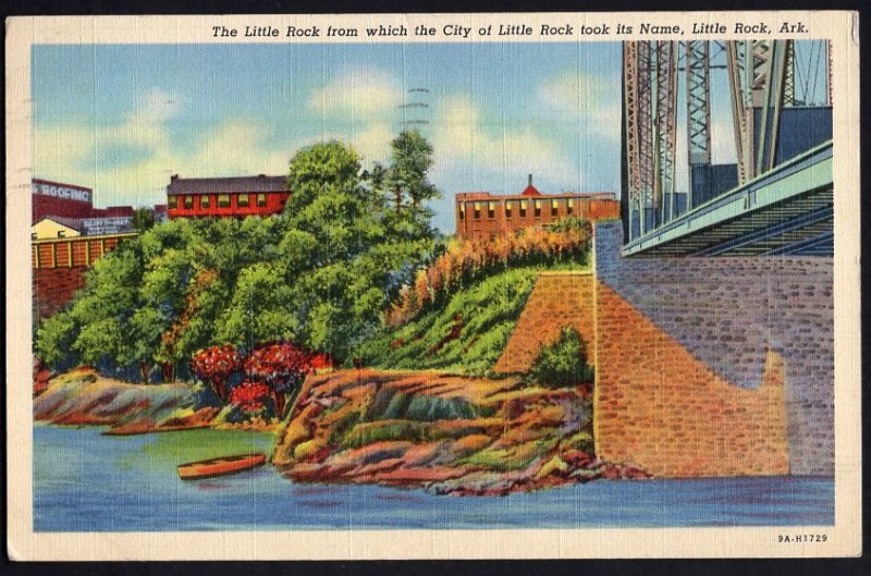 Arkansas LITTLE ROCK The Little Rock took its Name from City - pm1942 - LINEN