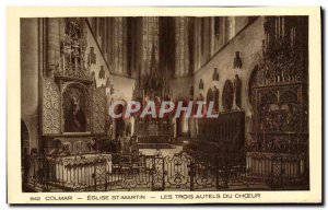 Old Postcard Colmar St. Martin's Church Choir Of The Three Altars