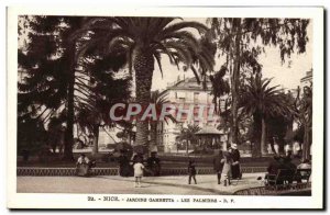 Old Postcard Nice Gardens Gambetta Les Palmiers