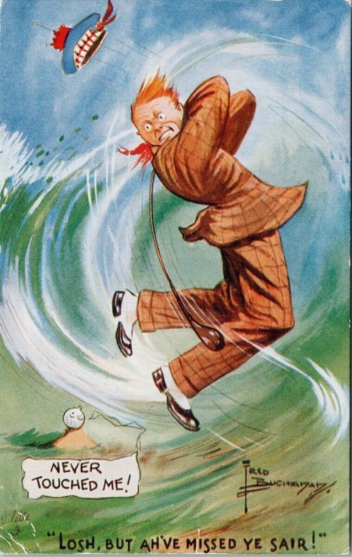 Golfer Golf Humour TUCK 'All Scotch' Series 3410 Fred Buchanan Postcard G78