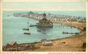 c1904 Postcard Tent City, Coronado Beach CA Pier & Boat Docks unposted