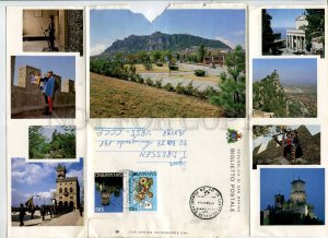 416444 SAN MARINO to USSR 1986 year real posted folding postcard