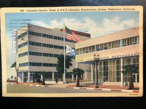 Vintage Postcard 1943 Columbia Square KNX Columbia Broadcasting Hollywood Ca