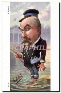 Old Postcard M Berard Fishing Fisherman