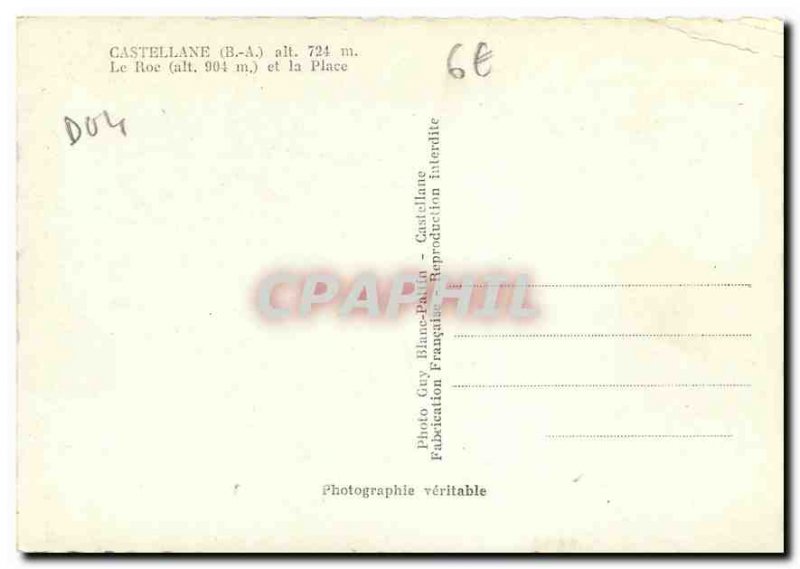 Postcard Modern B A Castellane Roc and Place